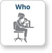 Who An illustration of a girl looking through a microscope